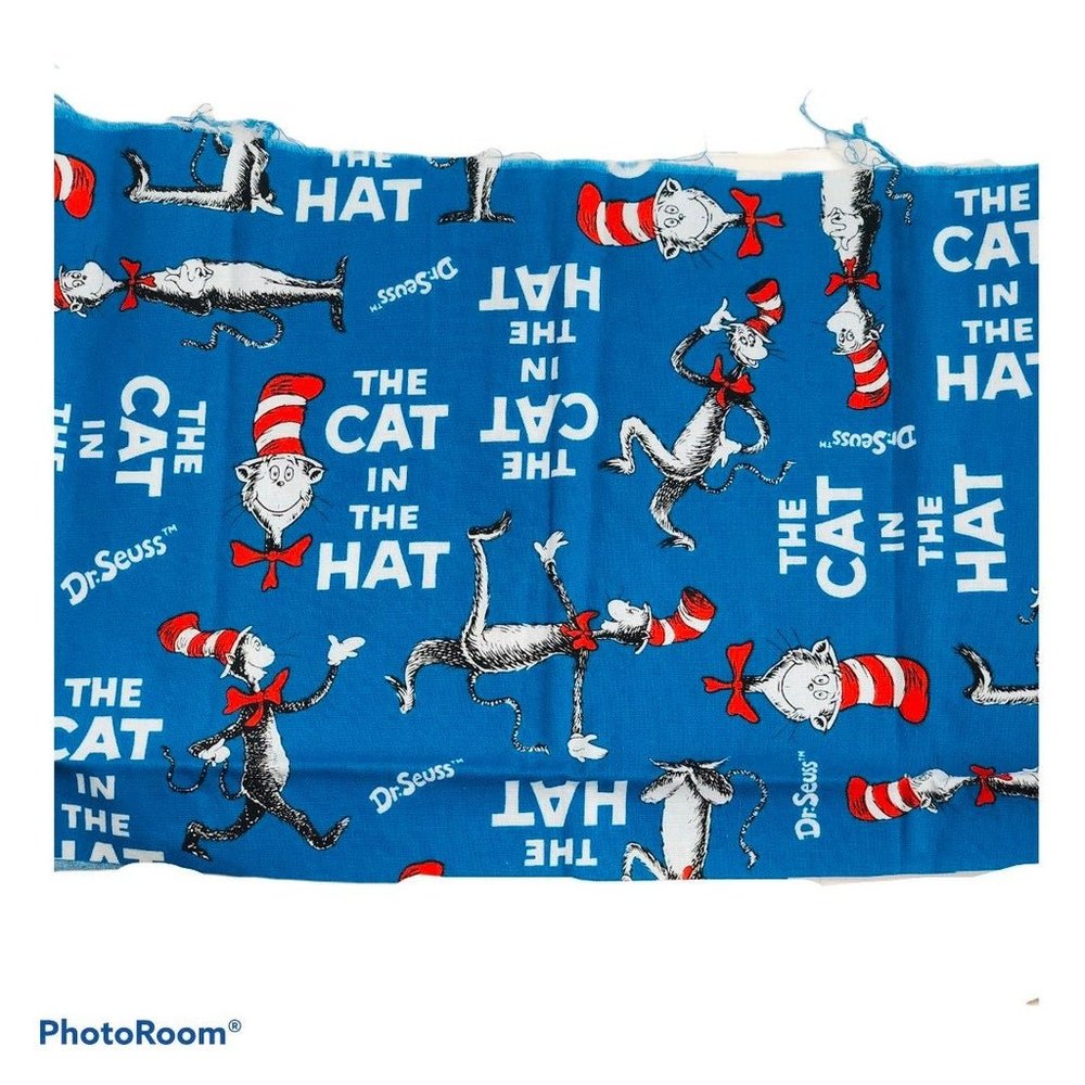 7" x wof Cat in the Hat Cotton Fabric